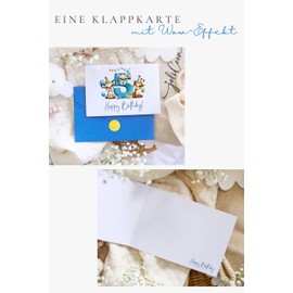 Joli Coon 5th Birthday card boy - Premium Happy Birthday cards for children - 5 year old birthday card boy with envelope and golden seal