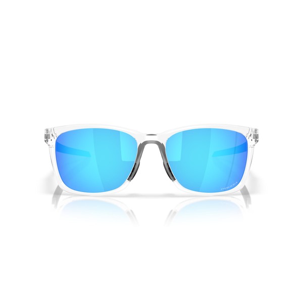 Oakley OO9506D Paracord Polarized Square Sunglasses, Polished Clear/Prizm Sapphire, 57