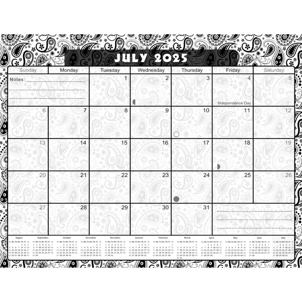 2024-2025 Academic Year 12 Months Student Calendar/Planner for 3-Ring Binder,