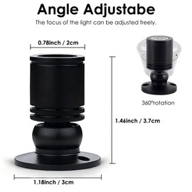 ANYPOWK 12V LED Mini Spotlights Colorful - Dimmable 1.5W 150lm Tiny Spotlights for Displays with Wireless Dimmer - Pack of 6