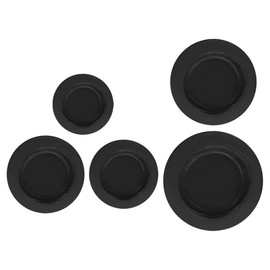 5pcs Rubber Piggy Bank Plugs, Money Box Stoppers in Multiple Sizes (26mm, 25mm, 30mm, 32mm, 38mm), Black, Easy to Use for Coin Storage and Decoration