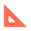 Pacific Arc Drafting Triangle, 20-inch, 45/90 Degrees, Fluorescent Orange