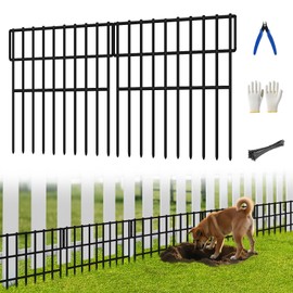 ULIOK 42.5ft(L) x 13in(H) Animal Barrier Fence, 30 Panels Garden Fence Animal Barrier, No Dig Fences for Dog Fencing Rabbit Fencing Ground Defense, Rustproof Metal Fences Border for Outdoor Yard