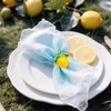 Davifina Napkin Rings Set of 6 Gold Lemon Napkin Rings
