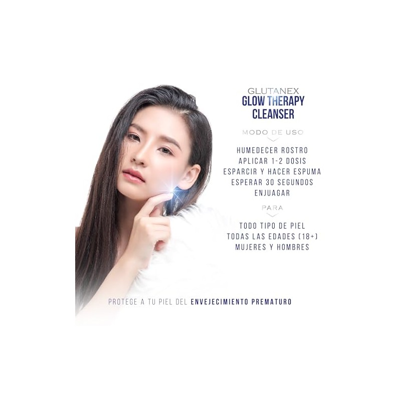 GLUTANEX™ CLEANSER Jabón Gel Seborregulador, Exfoliante, Aclarante y Antioxidante con