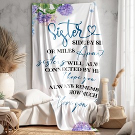 XINCEYWJ Sister Blanket, Sister Gifts Hydrangea Flower Throw Blankets for Bed Couch Bedroom Living Room Home Decor, Long Distance Gifts for Sisters, 50x60 Inches