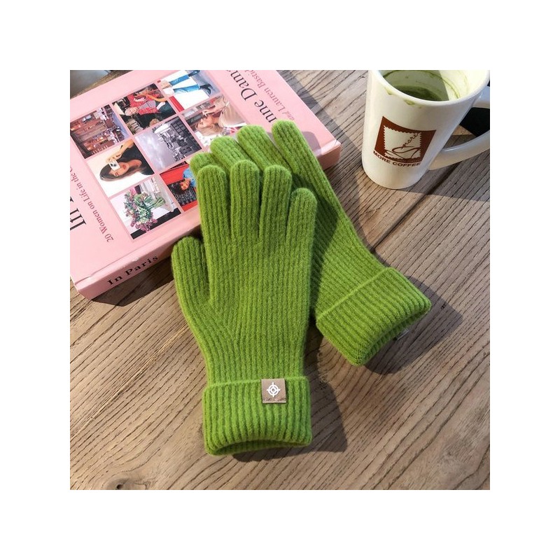 Lala 퓨어 울 핑거 니트 장갑(LALAW004) Pure Wool Finger Knit