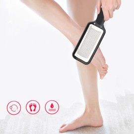 FOMIYES Professional Stainless Steel Foot File and Exfoliating Scrub Tool for Home Use Black Callus Remover for Soft Feet and Dead Skin Care