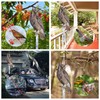 OffiCreative 2 Pack Reflective Fake Owl Decoy, Brown Feathered, Double-Sided