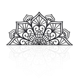 OYEFLY Metal Mandala Wall Art,Vintage Wall Decor (Black Medium)