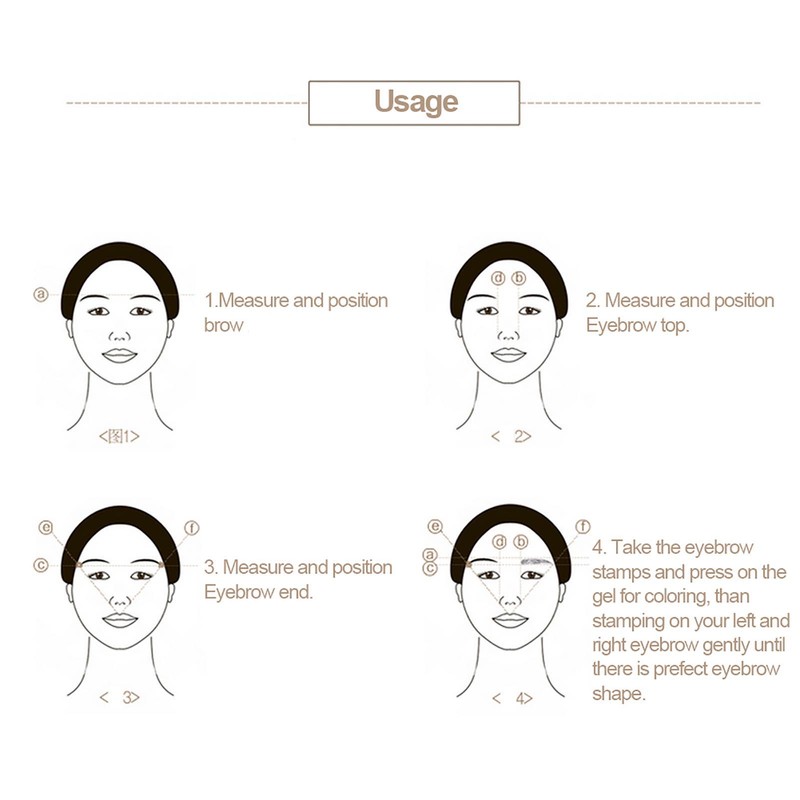 Eyebrow Makeup Waterproof Definition Brow Stencil Stamp Tattoo Cosmetic Tool