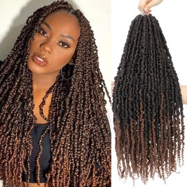 Passion Twist Crochet Hair,24 Inch 6 Packs Pretwisted Passion Twist Hair, Soft Pre Looped Crochet Hair For Women，Short Curly Crochet Twists Braids(24",T30#)
