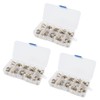 3 Boxes 150pcs Brooch Buttons White Rabbit Head Shape Detachable