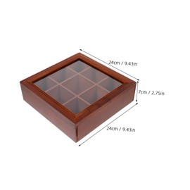 Gatuida Wooden Tea Bag Organizer with Compartments Lid for Easy Access for Coffee Stations and Home Storage and Stylish Tea Packet Container