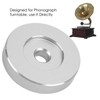Phonograph Record Adapter Metal Turntable Disc Accessory Replacement Part Silver