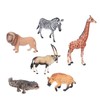 6Pcs Animals Toys Set Simulation Vivid Wild Jungle Zoo Plastic