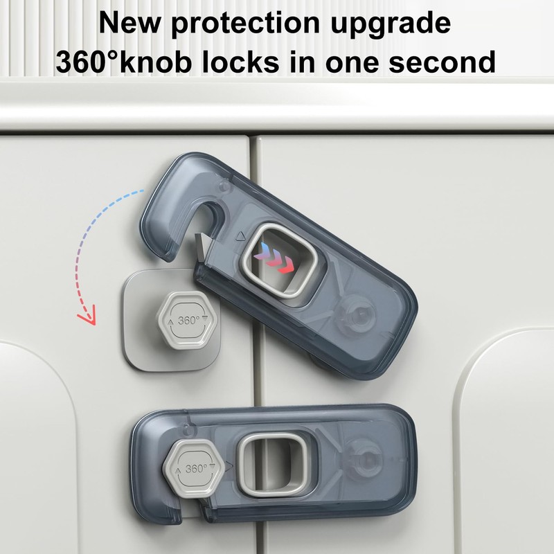 5 Pack Child Proof Refrigerator Lock, QYESWHSR Fridge Locks for