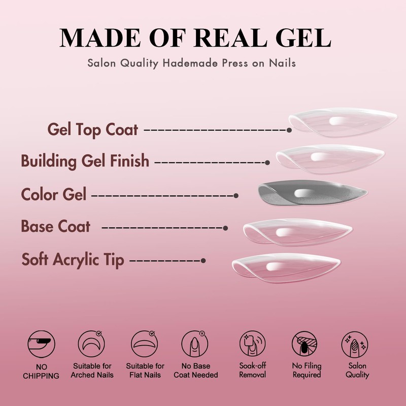 SXVME Yellow Press On Nails Almond - Summer Press On