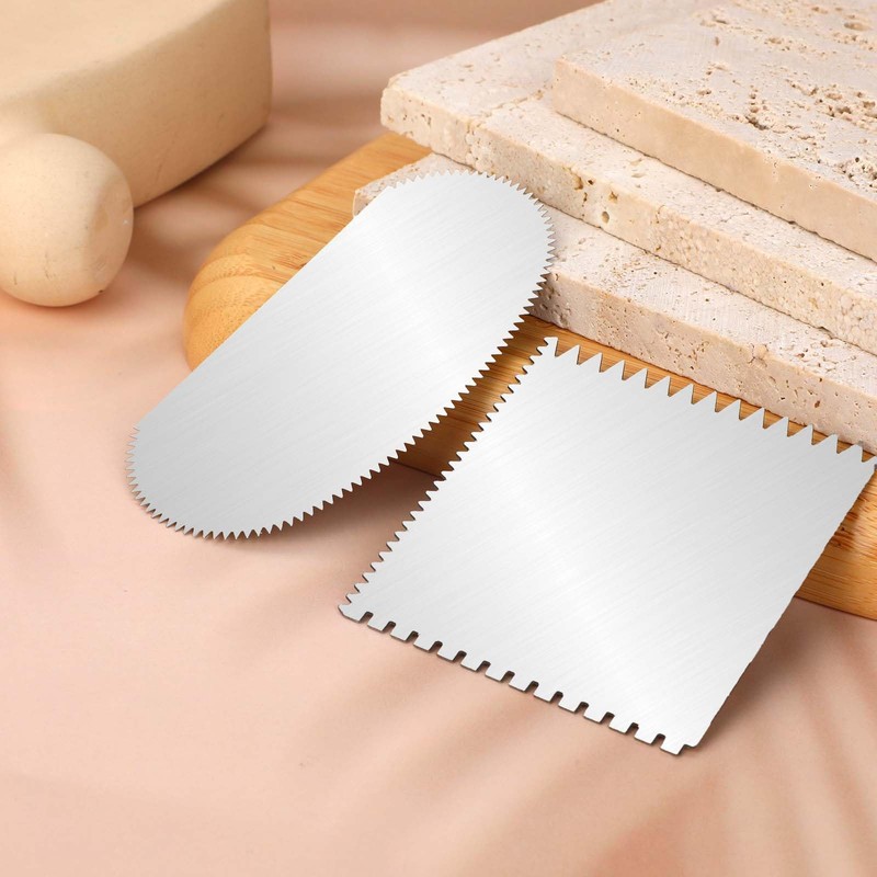 Steel Pottery Tools Serrated Scraper Clay Ribs Stainless Steel Sculpture
