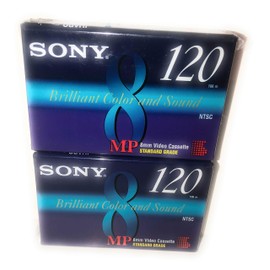 Sony MP 8mm Video Cassette Standard Grade 120 min (2 Pack)