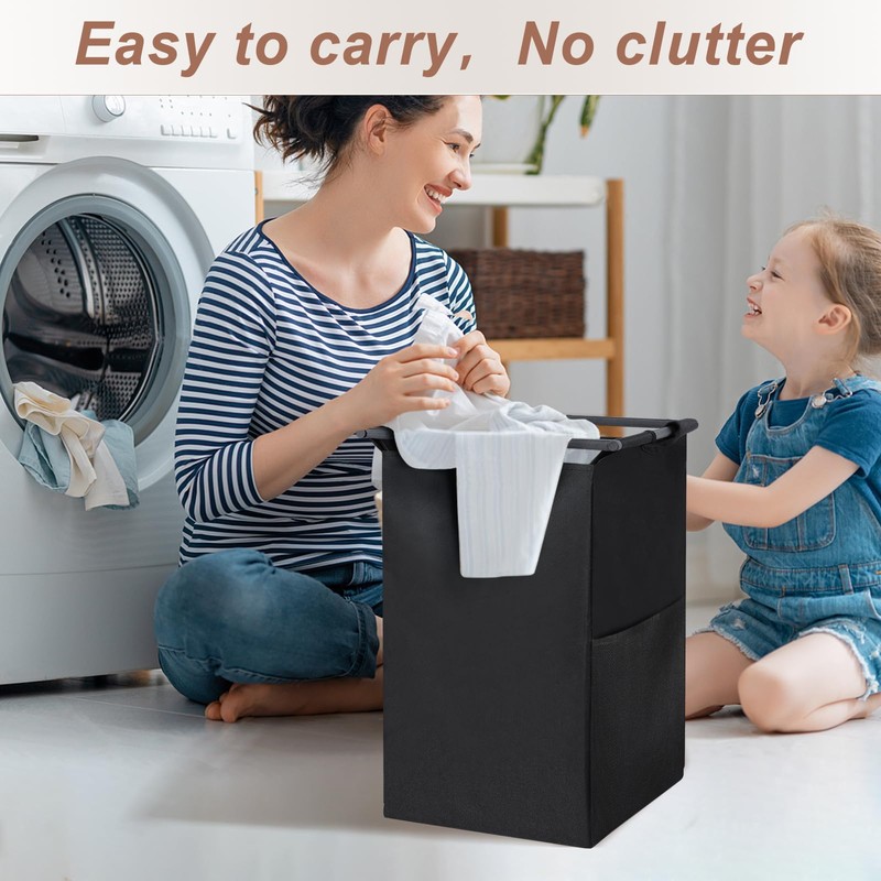 Extra Large Laundry Hamper, Laundry Hamper 3 Section with shelf