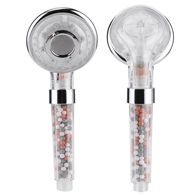 LED Negative Ion Shower Head Handheld WaterSaving Pressurized Hand Shower