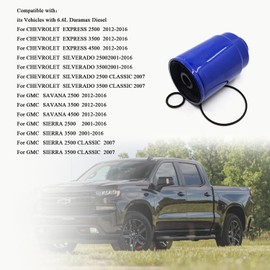 YIYUANYI TP3018 Fuel Filter Kit Compatible with 2001-2016 Chevy Silverado GMC Sierra 6.6L Duramax 2500HD/3500HD, Replaces TP3018, TP3012, 12664429, 12633243
