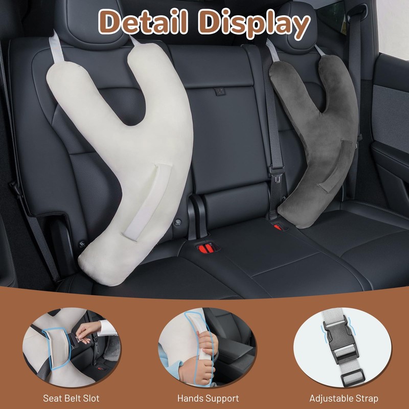 Car Travel Pillow for Kids and Adults, Y-Shaped Plush Neck