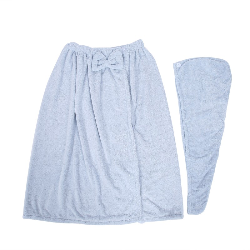 Bath Towel Wrap Coral Fleece Spa Women Adjustable Shower Wrap