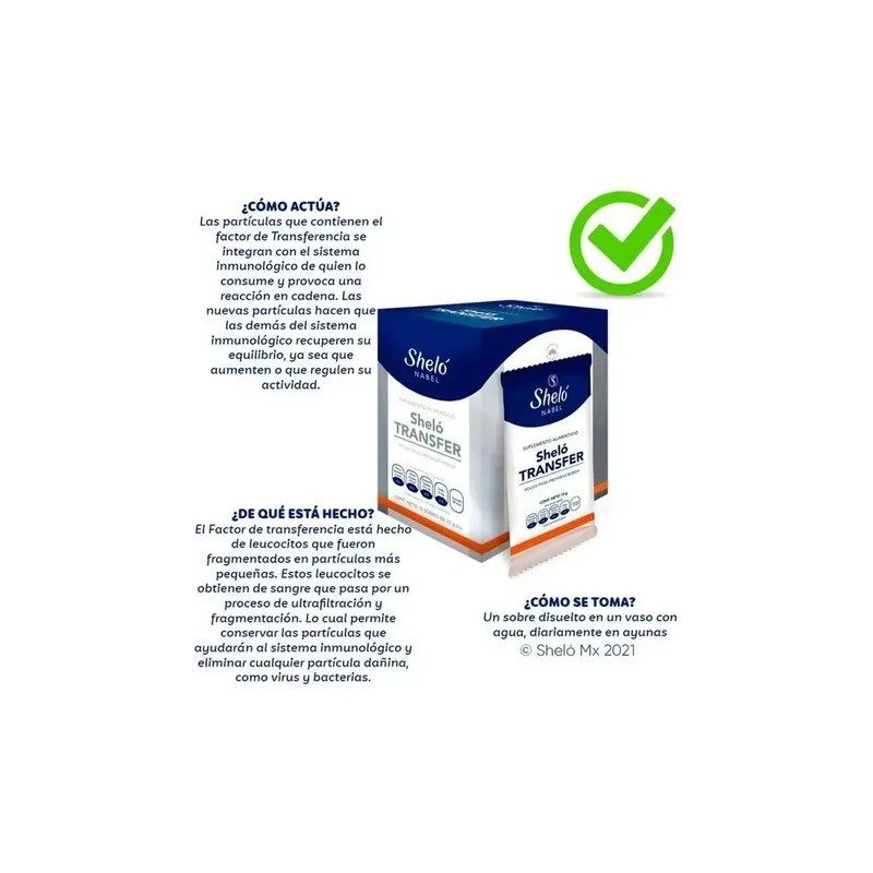 Sheló Transfer Refuerza El Sistema Inmune Contra Virus