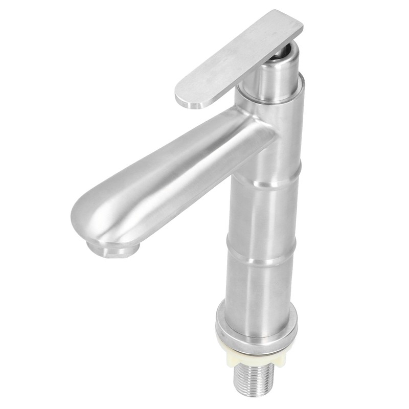 Bamboo Shape Stainless Steel Basin Faucet Cold Water Sink Faucet