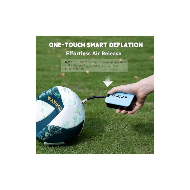 TOPUMP Portable Electric Ball Pump with Deflation Function