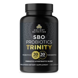 Ancient Nutrition SBO Probiotics Trinity 20 Billion CFU 60 Caps Best 05/04/2025