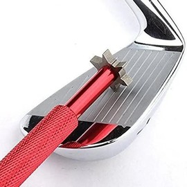 Groove Sharpener, Father's Day Gift, Golf Club Groove Sharpener with 6 Corner Cleaning Head, Re-Grooving Tool And Cleaner For All Irons, Pitching Sand Lob And Approach Wedges And Utility Clubs, Valentine's Day Gift:_Red_one size