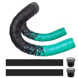 MOCNT Bicycle Handlebar Tape PU Road Bike Handlebar Grip Tape Cycling Bike Handlebar Wrap Straps Comfortable Non Slip Shock Absorbent Racing Handlebar Tape Gradient Light Green