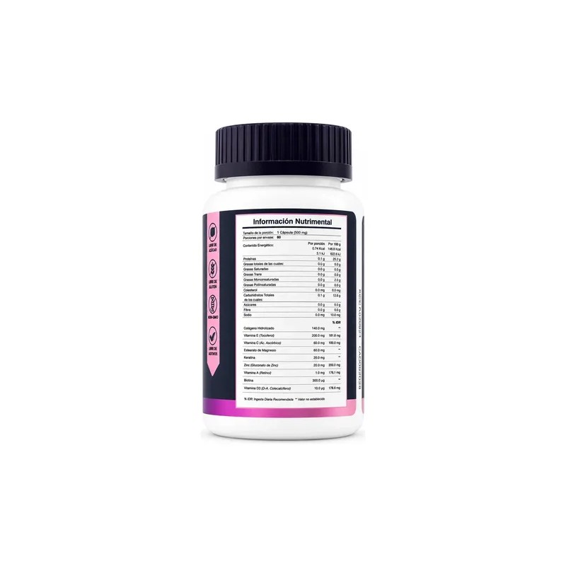 Suplemento Nutricional Keratina Colágeno Vitamina D3 60 Cápsulas A4H