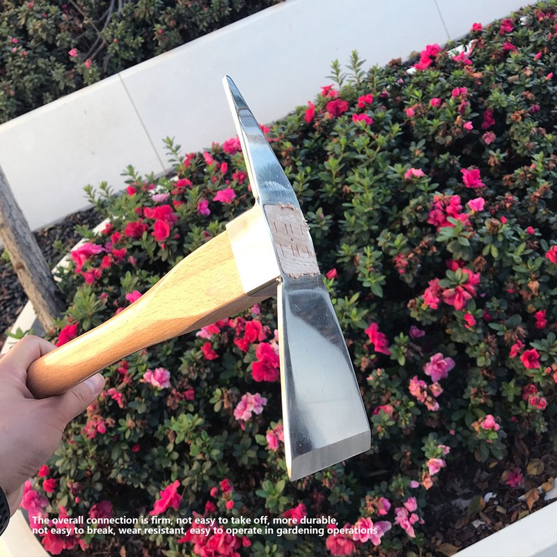 Pick Axe Simple Practical Fine Workmanship Stainless Steel Wood Material