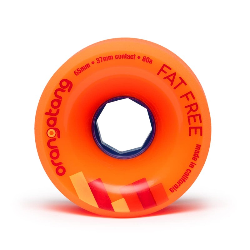 Orangatang Fat Free 65 mm 80a Freeride Longboard Skateboard Wheels
