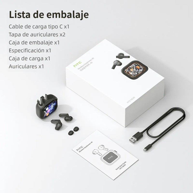 Audifonos In-ear Inalmbricos Htc Ne40 Ai Audifonos Traductores Con Smart