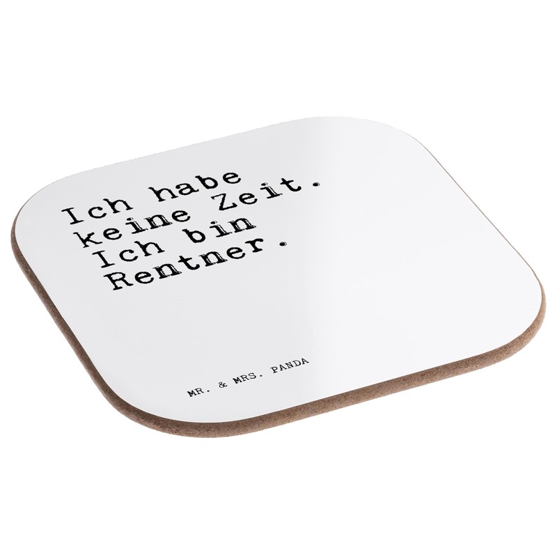 Mr. & Mrs. Panda Coaster with German Text "Ich Habe