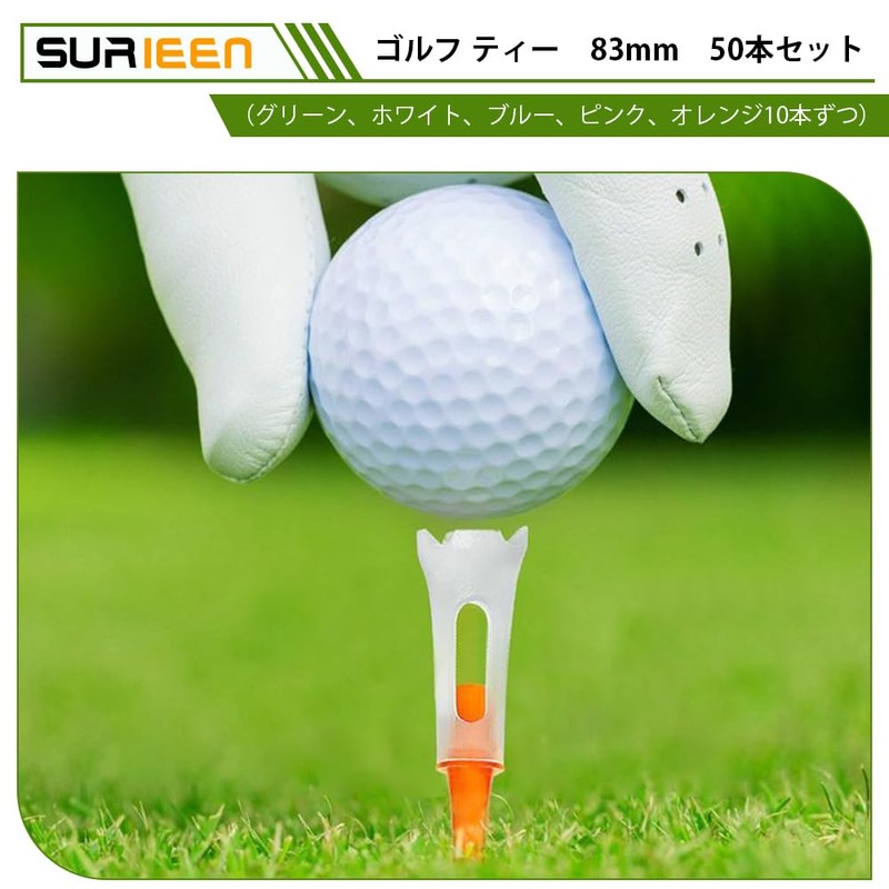 50 Pcs Golf Tee, Long Tee, 3.3 inches (83 mm),