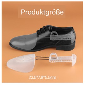 CPRNQY 2 Pairs of Men's Shoe Keys, Practical Adjustable Length Men's Shoe Tree Shoe Stretcher Boot Holder Shaper Support, Shoe Stretcher, Shoe Tree Shoe Width (Transparent Colour), multicoloured