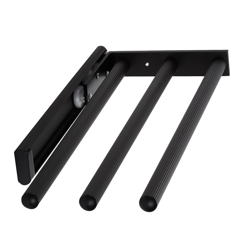 SOTECH TED Aluminium Towel Rail 3-Arm Black Matt (325-487 mm,