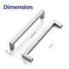 Ravinte 10 Pack Solid Kitchen Cabinet Handles Brushed Nickel Cabinet