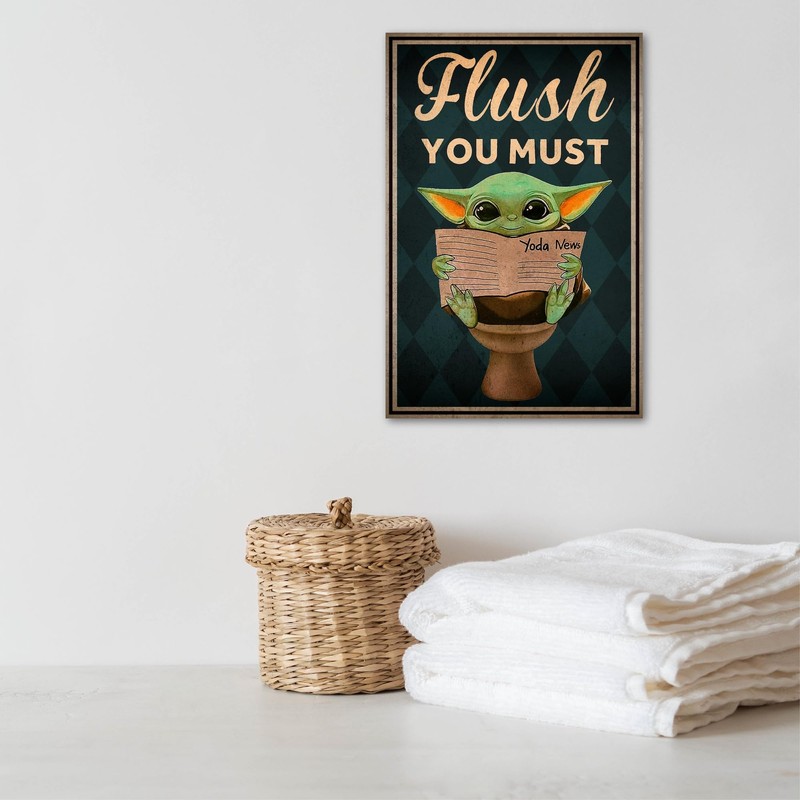 Flush You Must Sign Funny Gift Idea for Toilet and