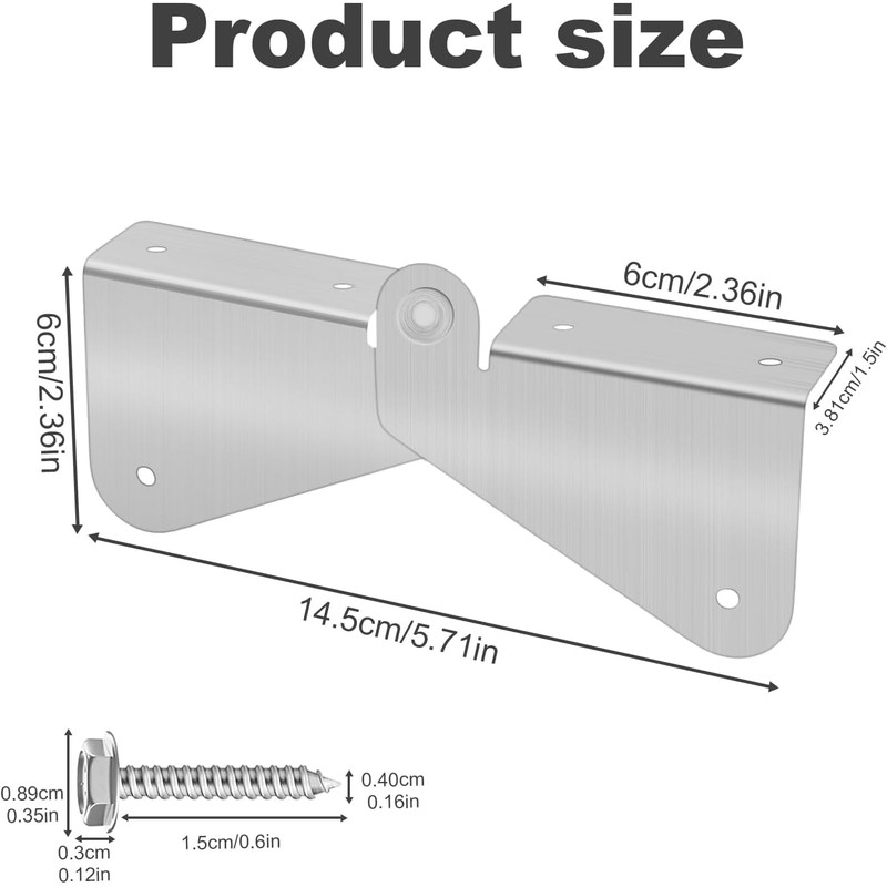 Farady 2 Pack Gutter Extension Hinge Stainless Steel Downspout Extension