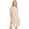 JULYTO Crawfish Pattern Nightgowns for Women Short Sleeve Sleepshirt Dress