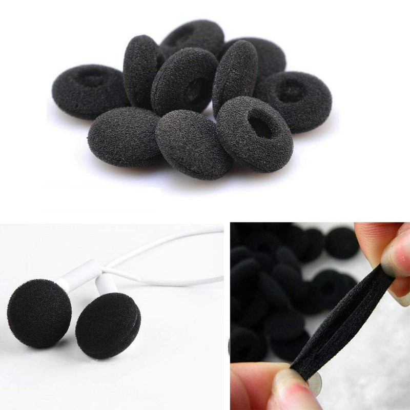 4 Pairs 55mm Foam Ear Pads for Headphones - Black
