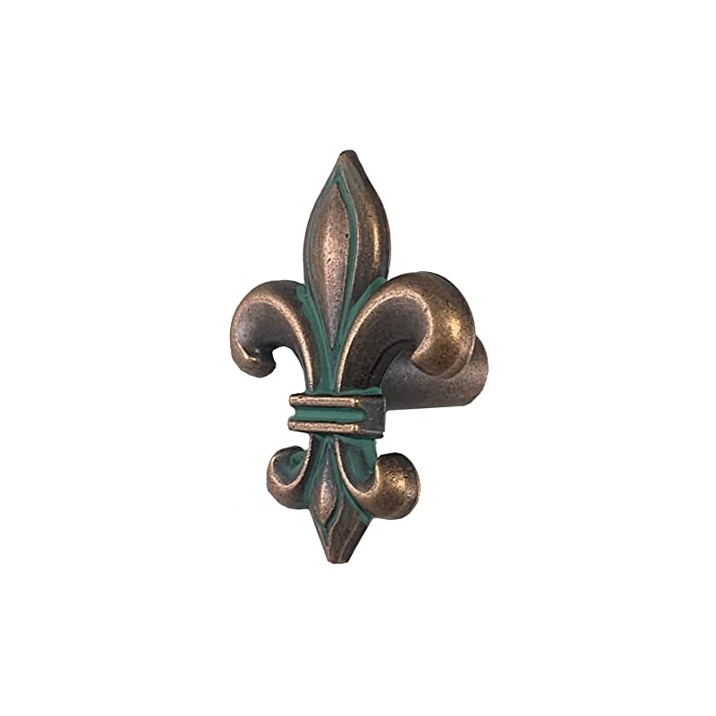 Set of 6 Elegant Fleur De Lis Cabinet Knob in