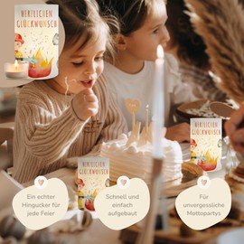 MeinBaby123® Set of 10 Fire Brigade Lantern Bandoles, Party Decoration Children, Fire Brigade Party, Children's Birthday, Fire Brigade Decoration, Fire Brigade Theme, Children's Birthday Decoration